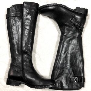 Vintage Foundry Co Black Tall Leather Boots